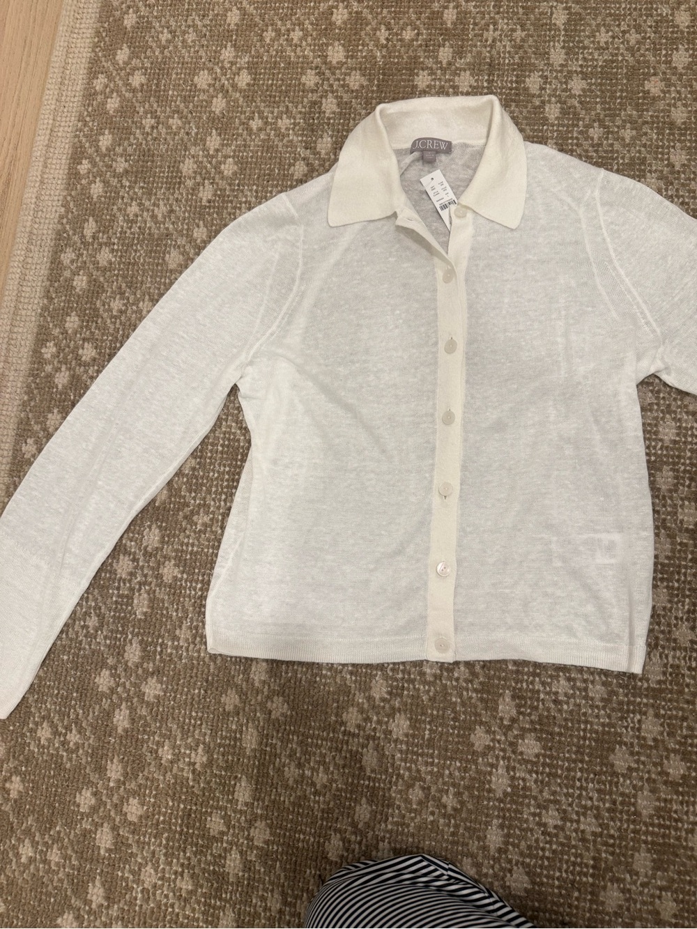 J. Crew Cream Button-Front Knit - Picture 5 of 5